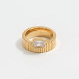 Mia Chunky Ribbed Gold Ring