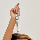 Quaintrelle Square White/Silver Link 22*24mm