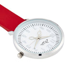Aurora White/Silver/Red Leather Fob 35
