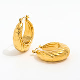 Brioni Croissant Chunky Hoop Earrings