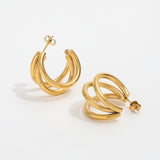 Daphne Triple Hoop Earrings
