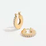 Cecilia Pearl Pave Earrings