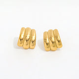 Phoebe Ribbed Oversized Studs