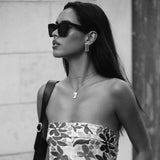 Joelle Oversized Rectangle Studs
