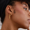 Rita Double Link Chain Stud Earrings