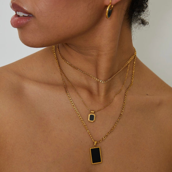 Quinn Black Onyx Pendant Necklace