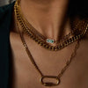 Sadie Double Chain Green Pendant Necklace