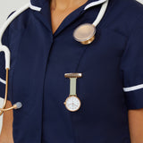 Meraki White/Rose Gold/Sage Leather Fob 35