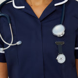 Aurora White/Silver/Navy Leather Fob 35