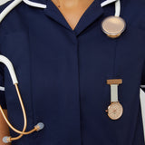 Aurora Ivory/Rose gold/Grey Leather Fob 35