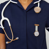 Aurora Marble/Rose Gold/Grey Leather Fob 35