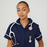 Aurora Rose Gold/Pearl/Blue Leather Fob 35