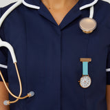 Aurora Rose Gold/Pearl/Blue Leather Fob 35