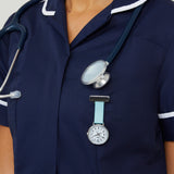 Aurora Marble/Silver/Blue Leather Fob 35