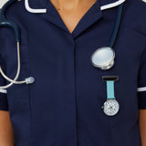 Aurora Marble/Silver/Blue Leather Fob 35