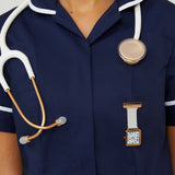 Eunoia Marble/Rose Gold/Grey Leather Fob 28