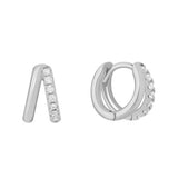 Amaya Double Huggie Hoop Earrings