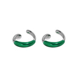 Sian Green Enamel Ear Cuffs