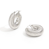 Lilia Chubby Hoop Ridge Earrings