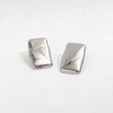 Joelle Oversized Rectangle Studs