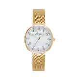 Venus Interchangeable/Mother Of Pearl/Gold Mesh/Blue Leather