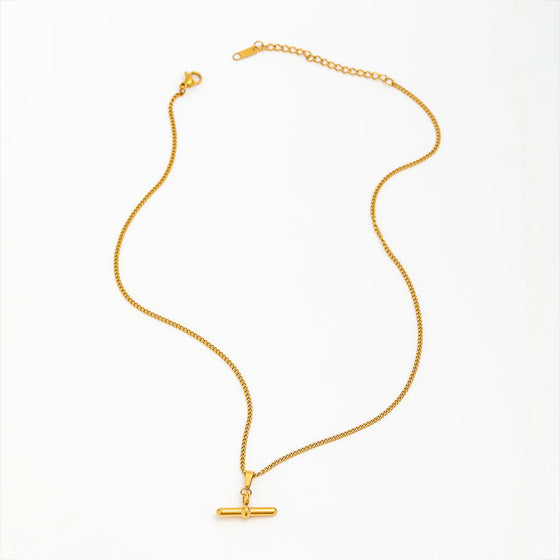 Ivy T Bar Gold Necklace