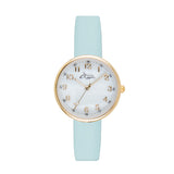 Venus Interchangeable/Mother Of Pearl/Gold Mesh/Blue Leather