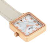 Eunoia Marble/Rose Gold/Grey Leather Fob 28