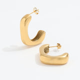 Emilia Curve Chunky Hoop Earrings