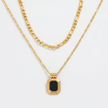  Olea Double Chain Black Onyx Necklace