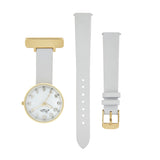 Empress Interchangeable Mother of Pearl/Gold/ Grey Leather 35