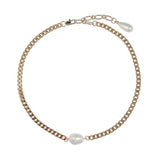 Cleo Gold Pearl Pendant Necklace