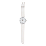 Alore Silver/White Leather 35