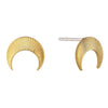 Luna Moon Gold Stud Earrings