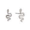 Rio Snake Silver Stud Earrings