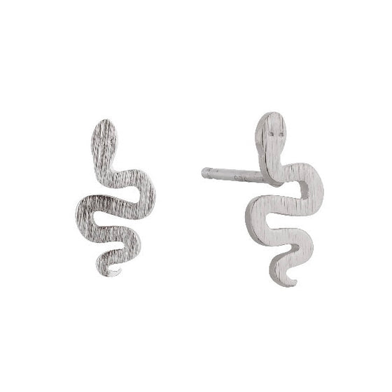 Rio Snake Silver Stud Earrings