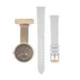 Empress Interchangeable Rose Gold/Grey Leather 35