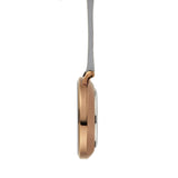Rose Gold/Brown/Grey Leather Nurse Fob Watch