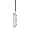 Aurora White/Silver/Red Leather Fob 35