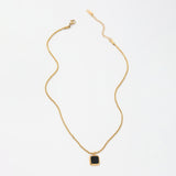 Zya Black Pendant Rope Necklace